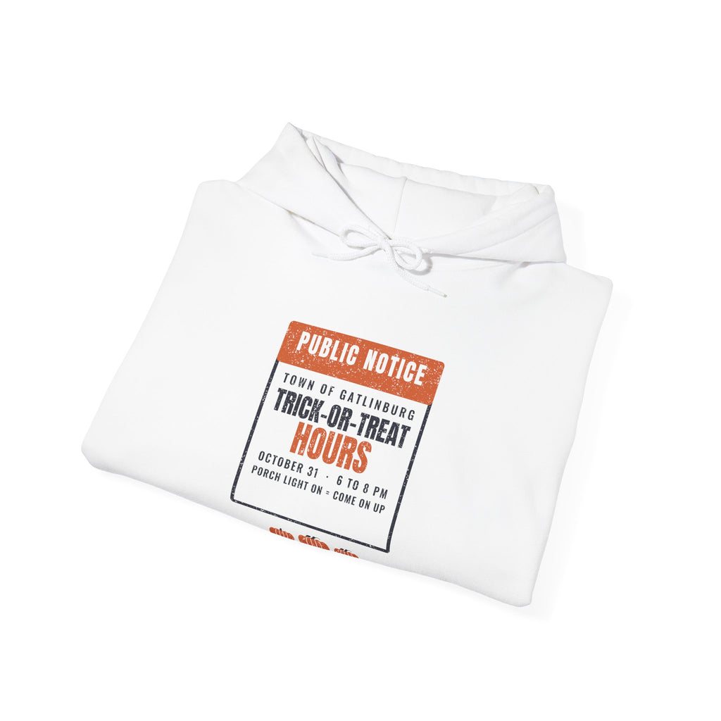 Gatlinburg Tennessee Trick-or-Treat Hours Notice Hoodie