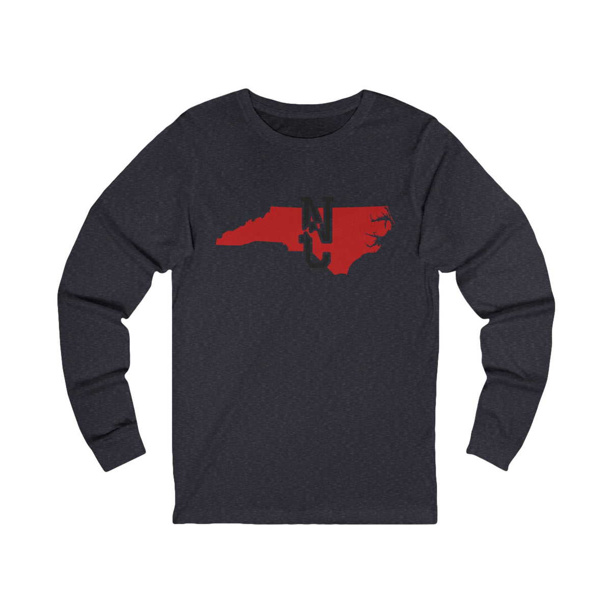 North Carolina Varsity Monogram Map Long Sleeve Tee