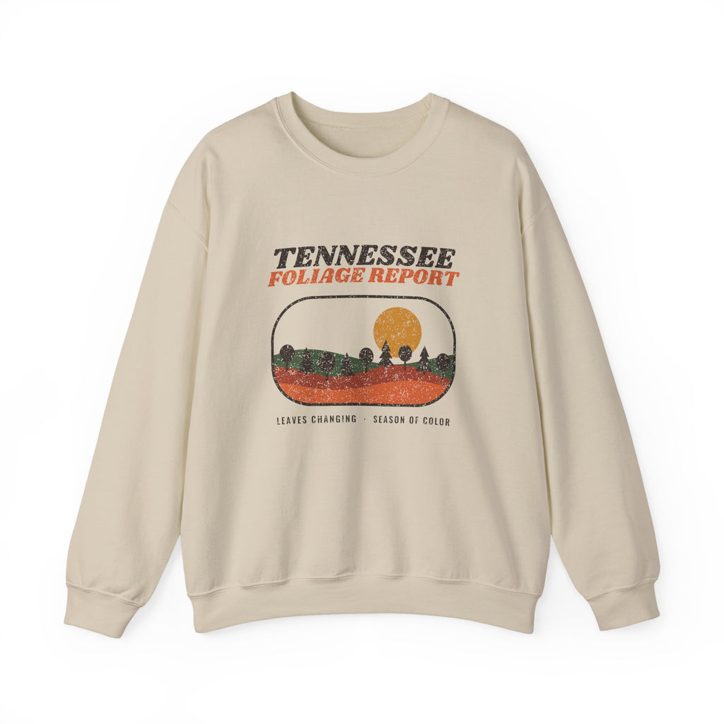 Tennessee Foliage Report Retro Landscape Crewneck Sweatshirt