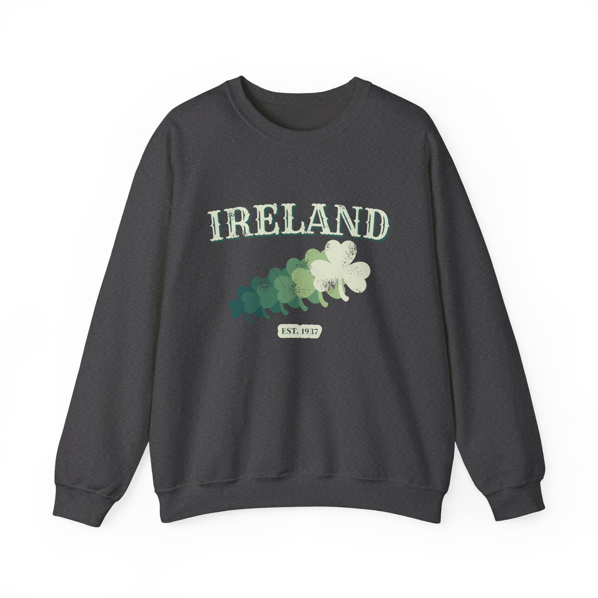 Ireland Est 1937 Vintage Ornate Lettering Crewneck Sweatshirt