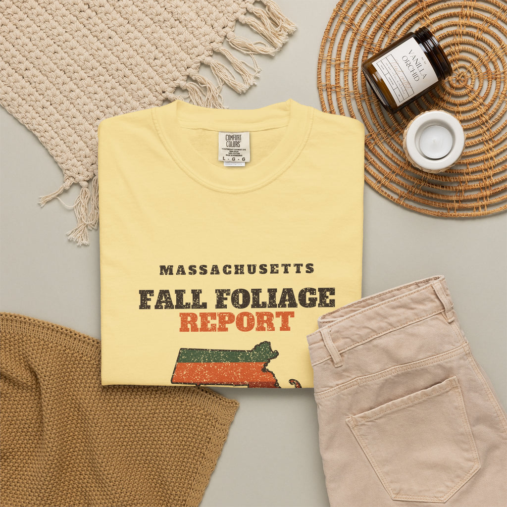Massachusetts Fall Foliage Report Map T-Shirt