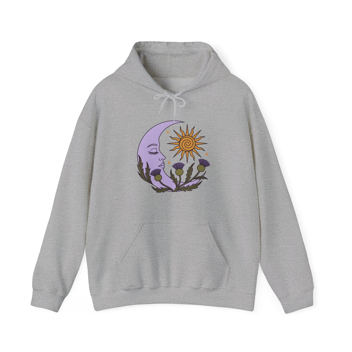 Thistle Moon Celestial Sun and Stars Hoodie