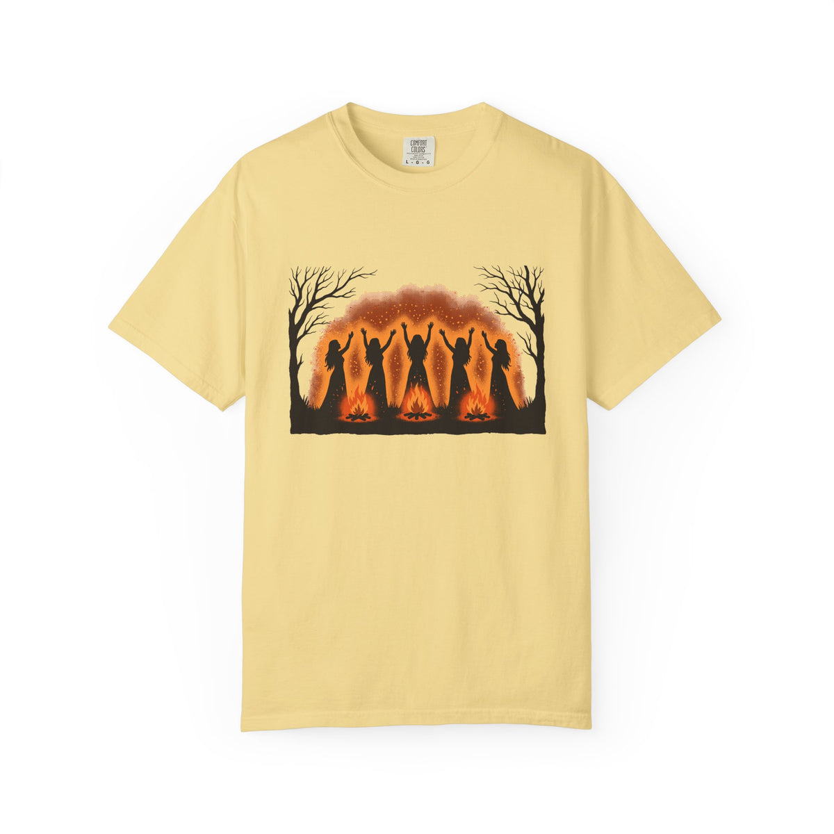 Women Dancing Around Bonfires Night Silhouettes T-Shirt