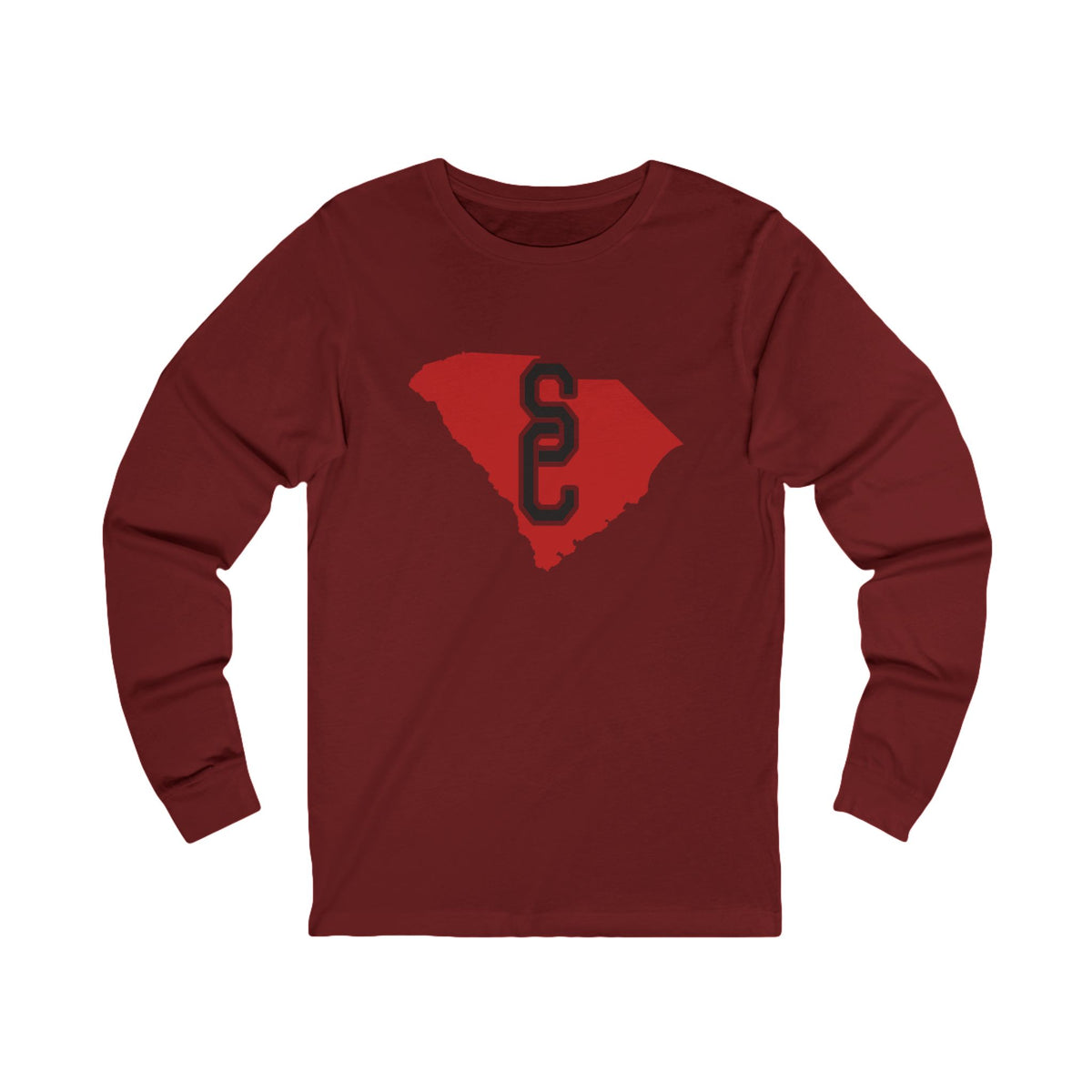 South Carolina Varsity Monogram Map Long Sleeve Tee