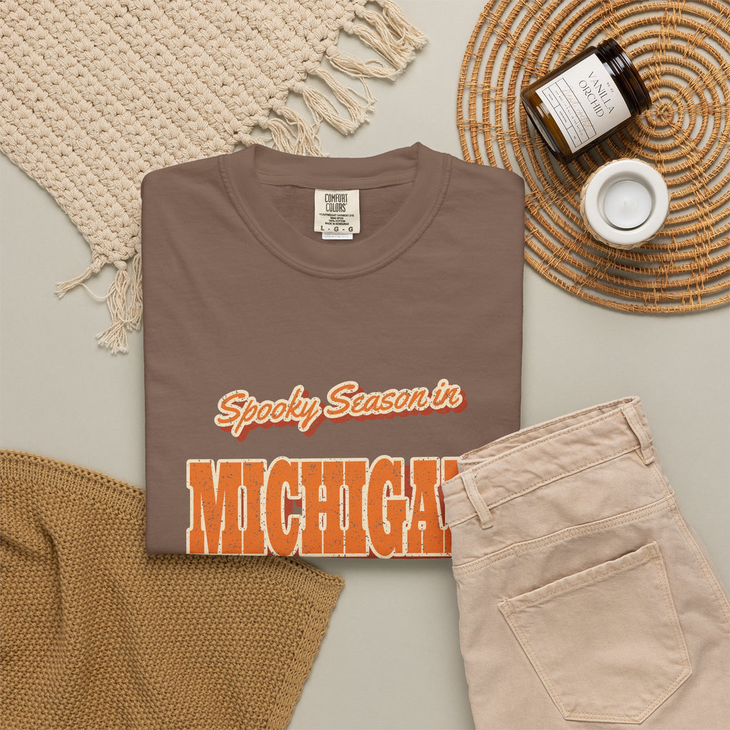 Spooky Season in Michigan Vintage Postcard T-Shirt