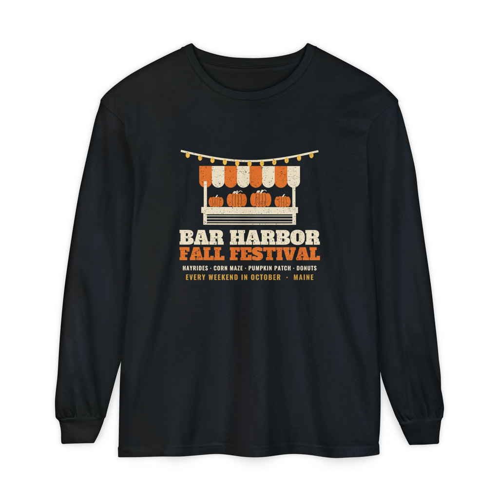 Bar Harbor Maine Fall Festival Farm Stand Long Sleeve Tee