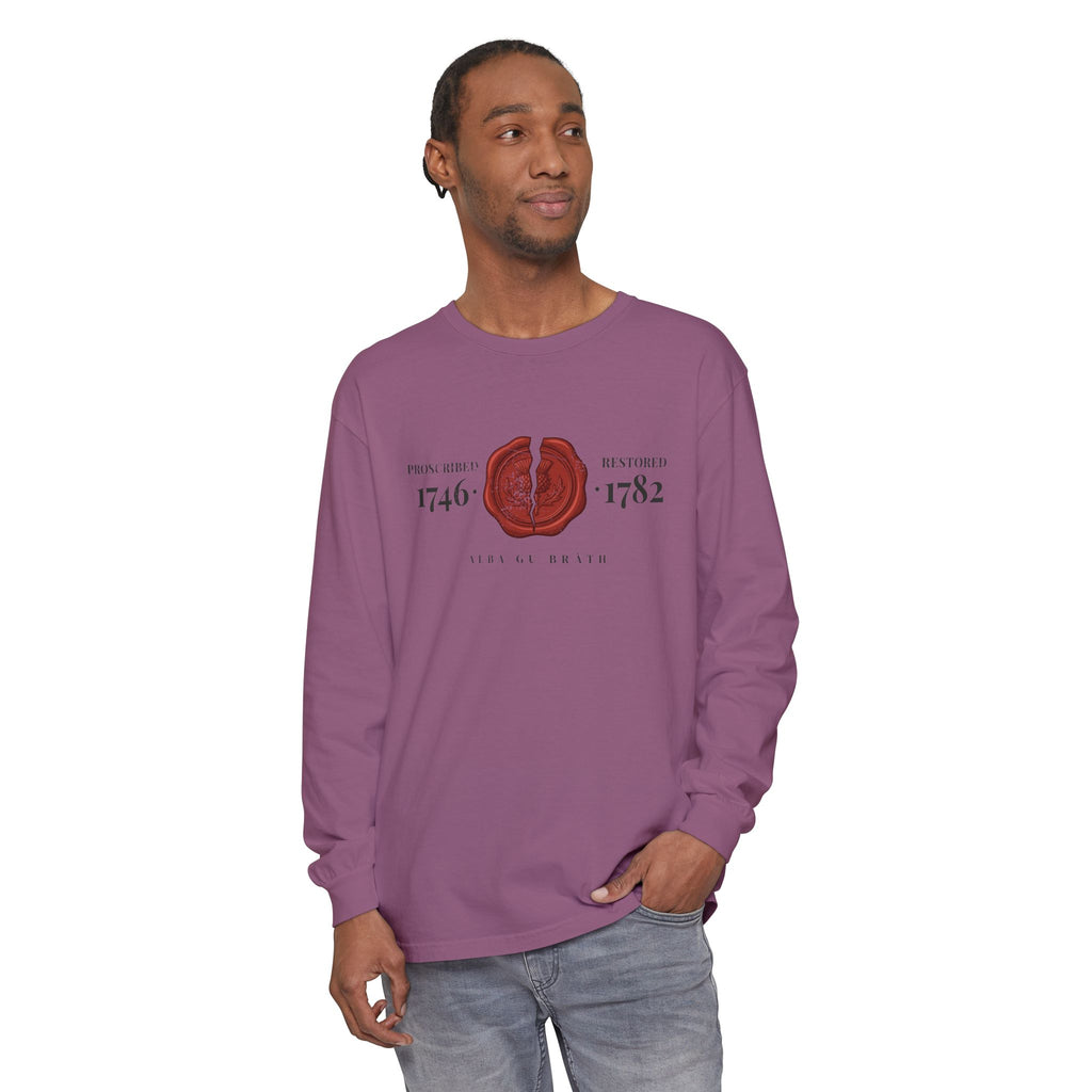 Proscribed 1746 Restored 1782 Alba Gu Bràth Thistle Seal Long Sleeve Tee