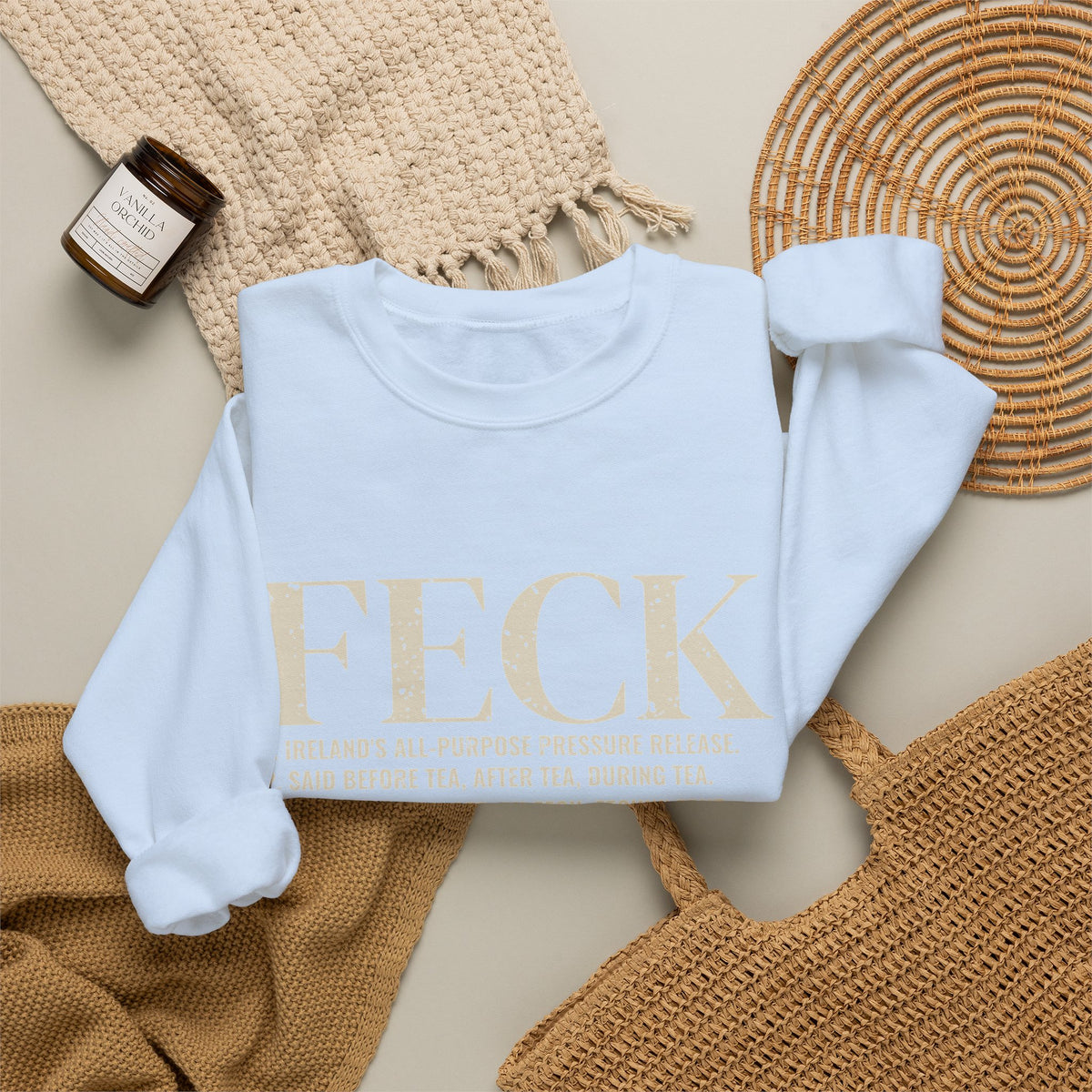 Feck Definition Funny Irish Slang Crewneck Sweatshirt