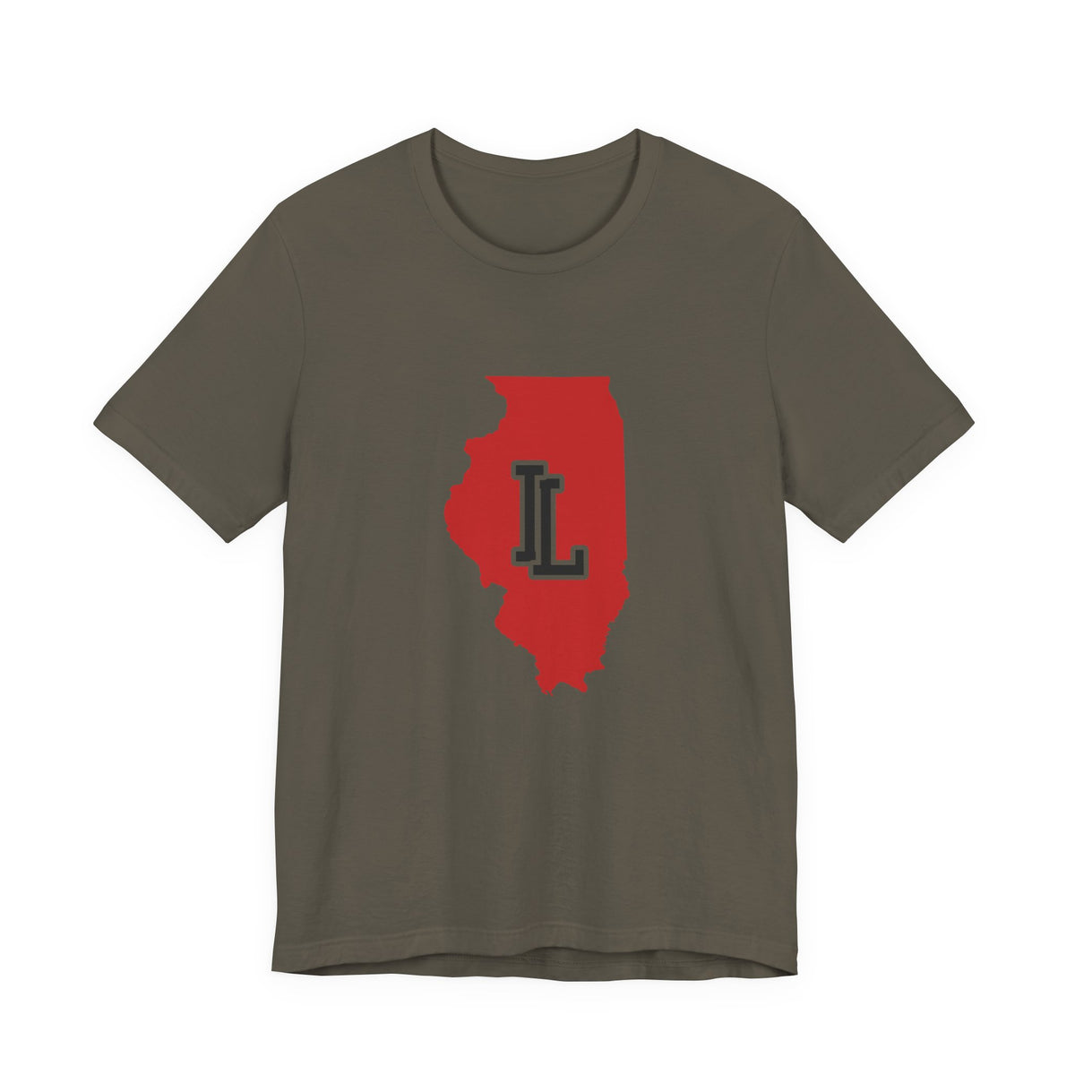 Illinois Varsity Monogram Map T-Shirt