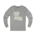Louisiana Vintage Letters Map Long Sleeve Tee