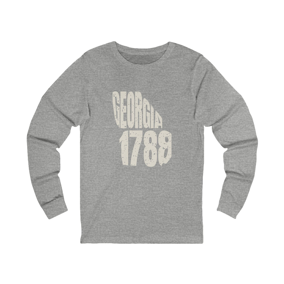 Georgia Vintage Letters Map Long Sleeve Tee