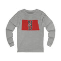 North Dakota Varsity Monogram Map Long Sleeve Tee
