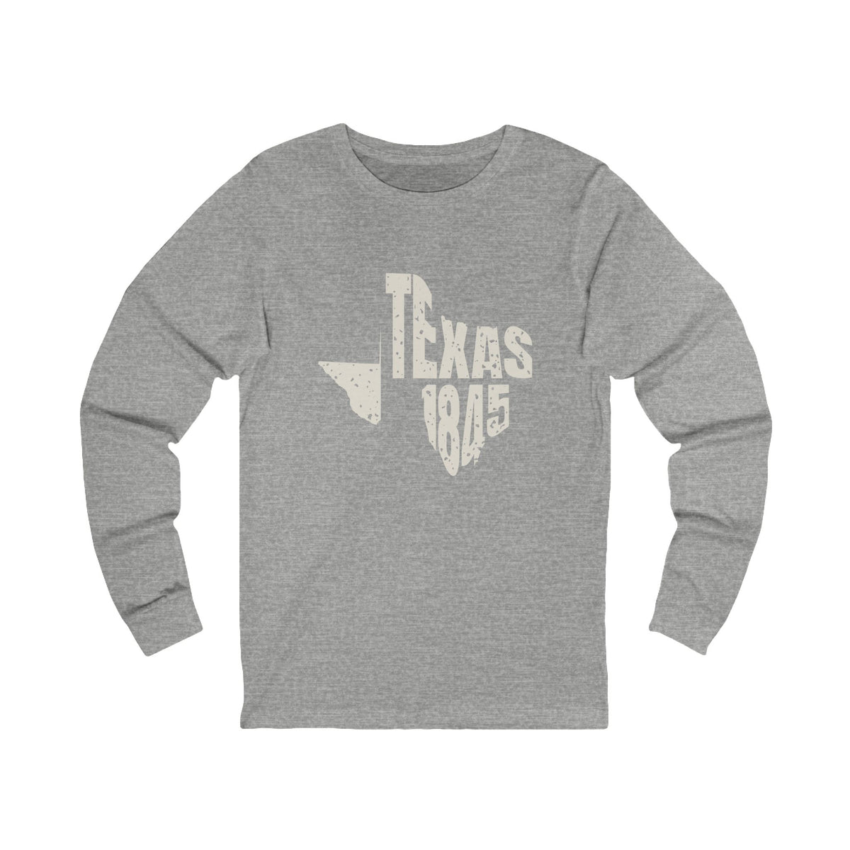 Texas Vintage Letters Map Long Sleeve Tee