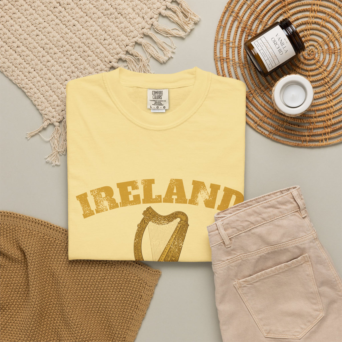 Ireland Vintage Celtic Harp Knotwork T-Shirt