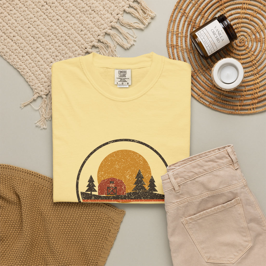 Harvest Moon Over North Carolina Retro Badge T-Shirt