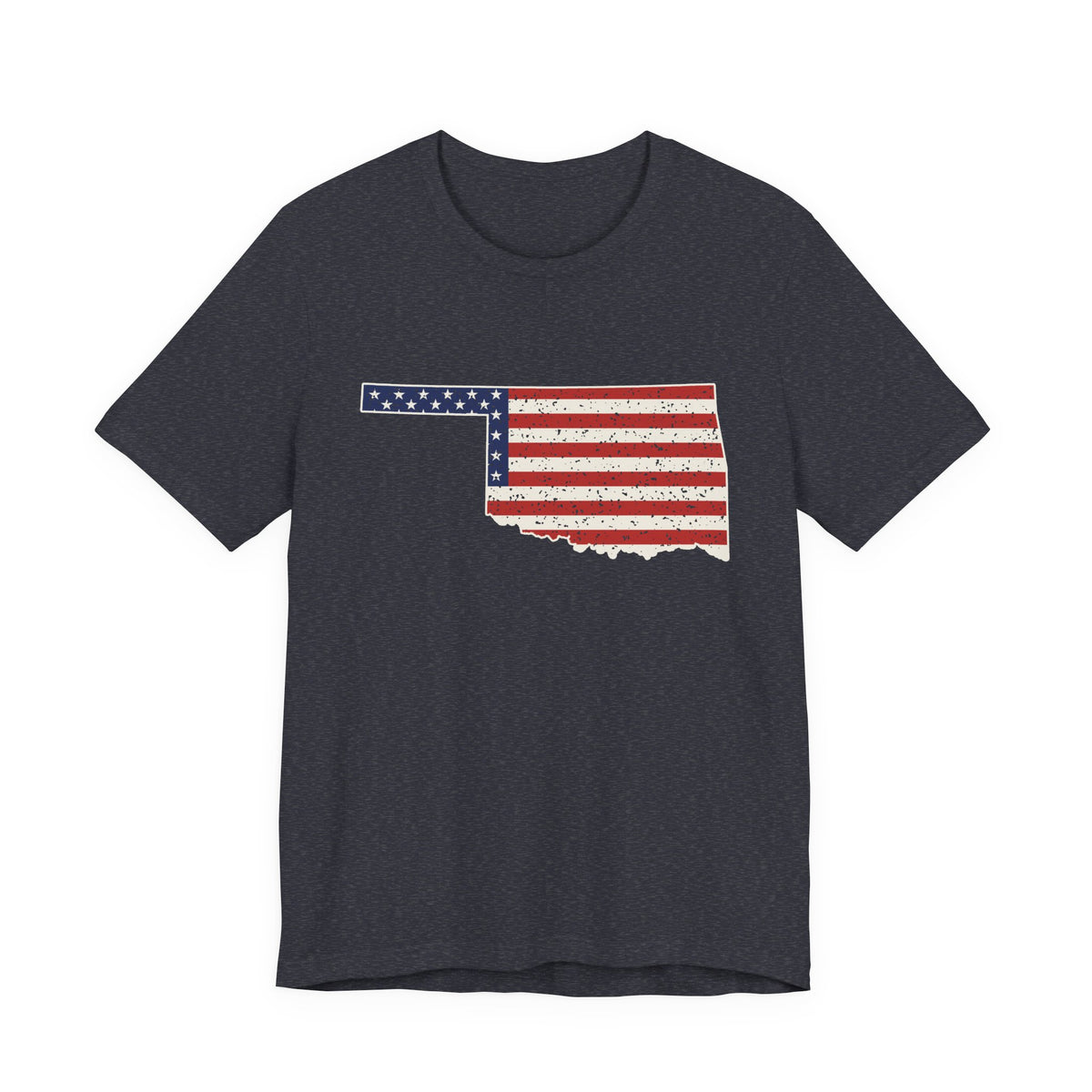 Oklahoma American Flag Map T-Shirt