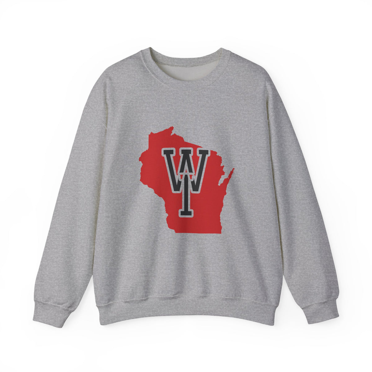 Wisconsin Varsity Monogram Map Crewneck Sweatshirt