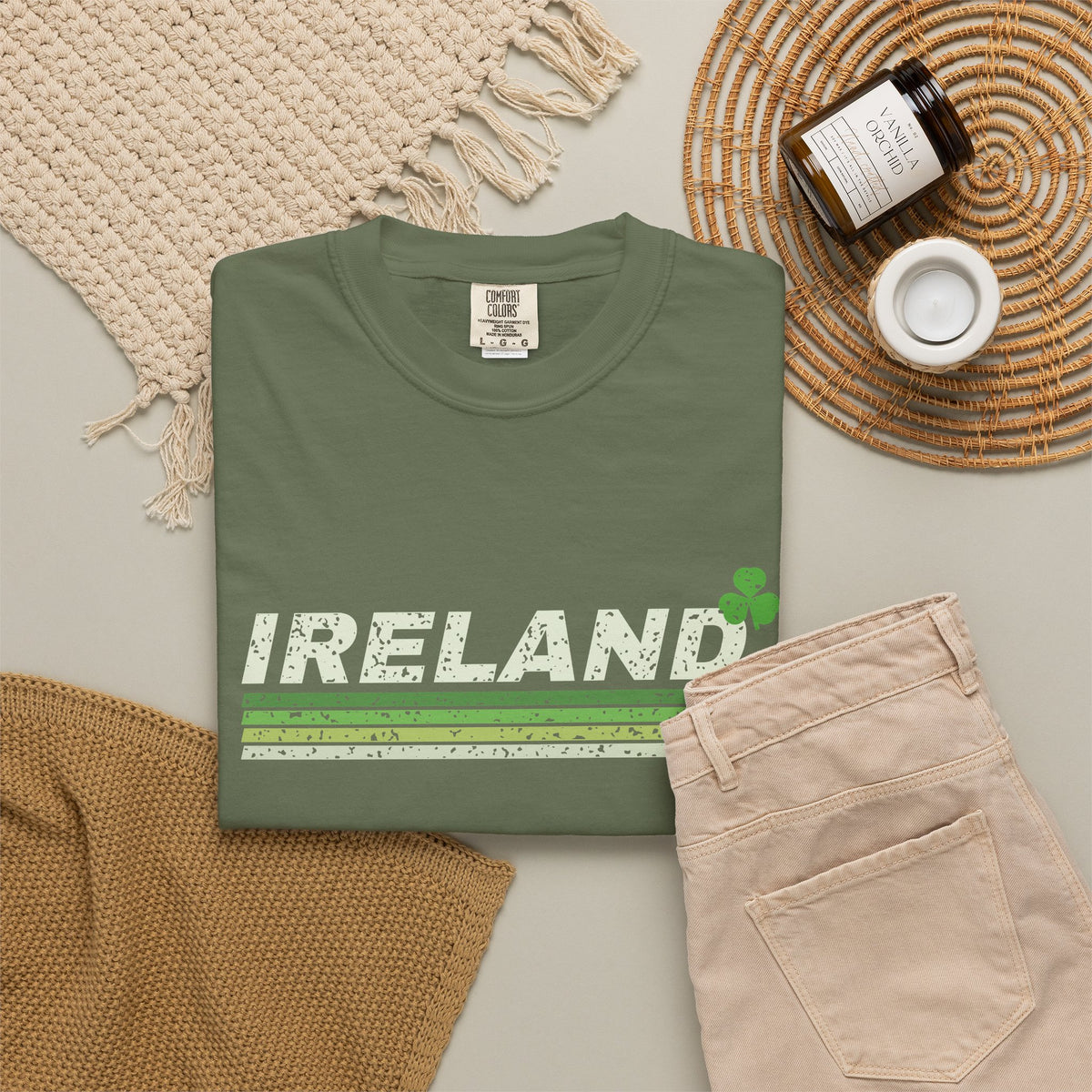 Ireland Est 1937 Retro Stripes T-Shirt