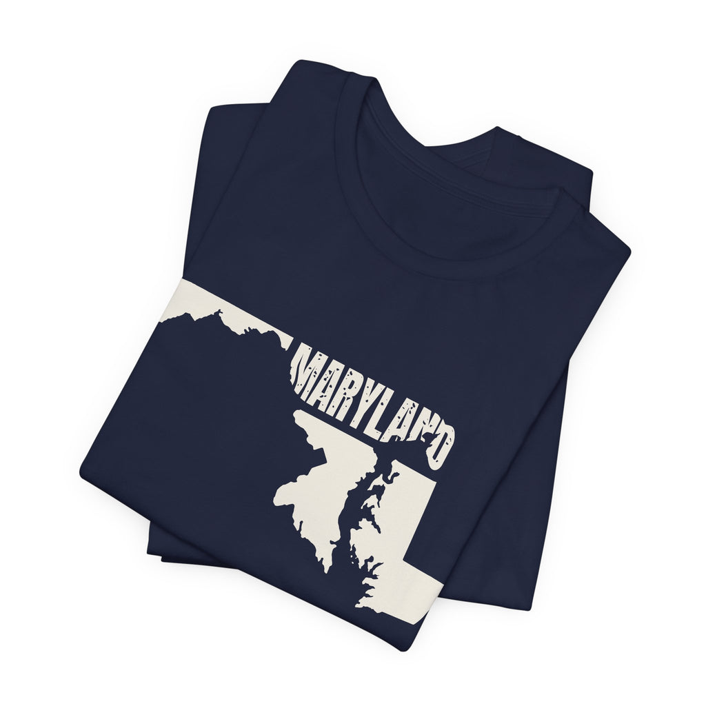Maryland Vintage Letters Map T-Shirt