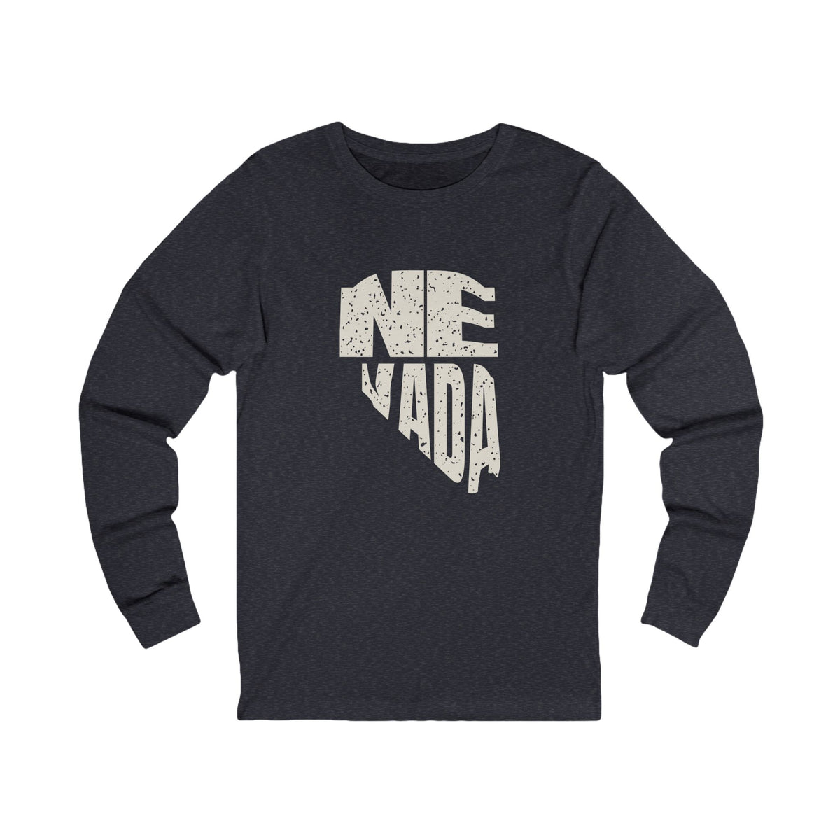Nevada Vintage Letters Map Long Sleeve Tee