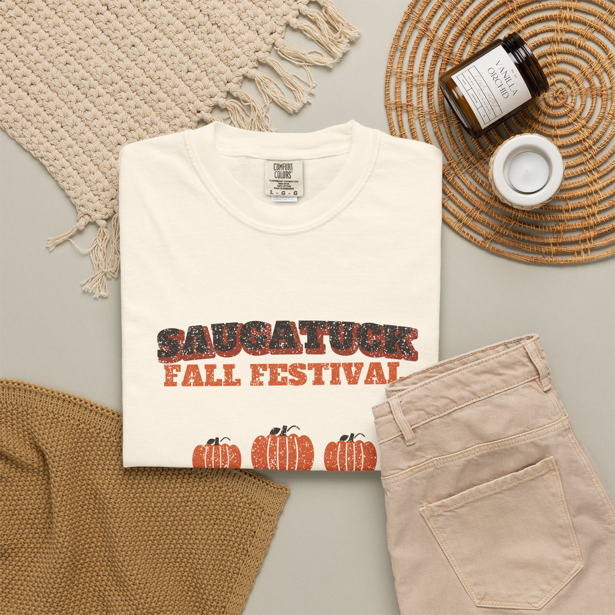 Saugatuck Michigan Fall Festival Hay Wagon T-Shirt
