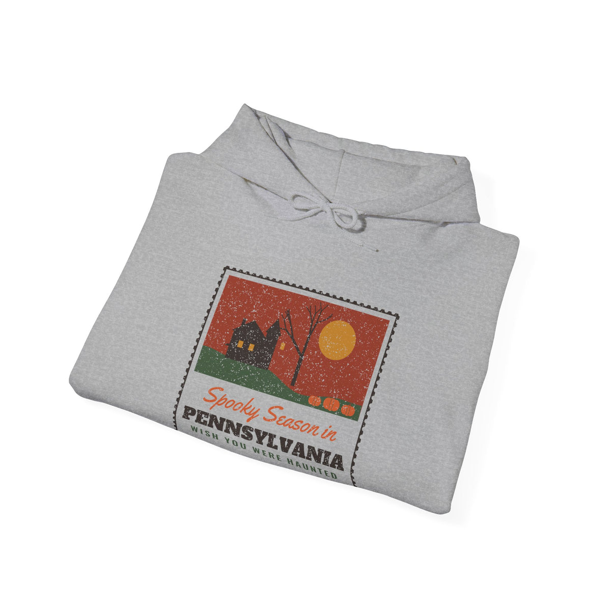 Spooky Season in Pennsylvania Haunted Postcard Hoodie