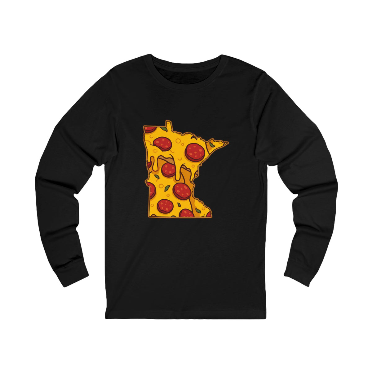 Minnesota Pizza Map Long Sleeve Tee
