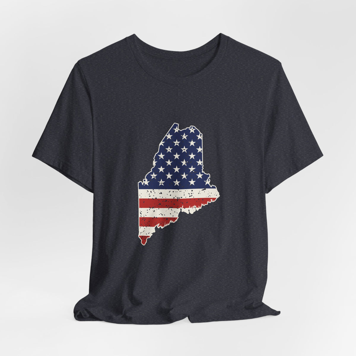 Maine American Flag Map T-Shirt
