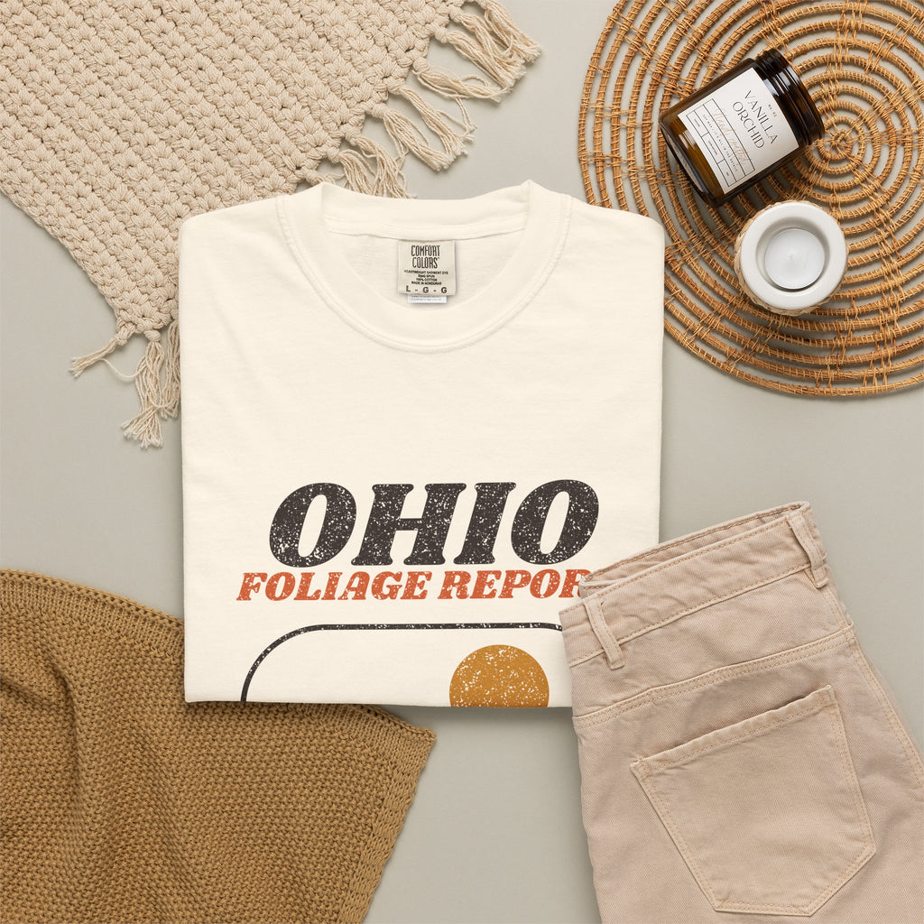 Ohio Foliage Report Retro Landscape T-Shirt