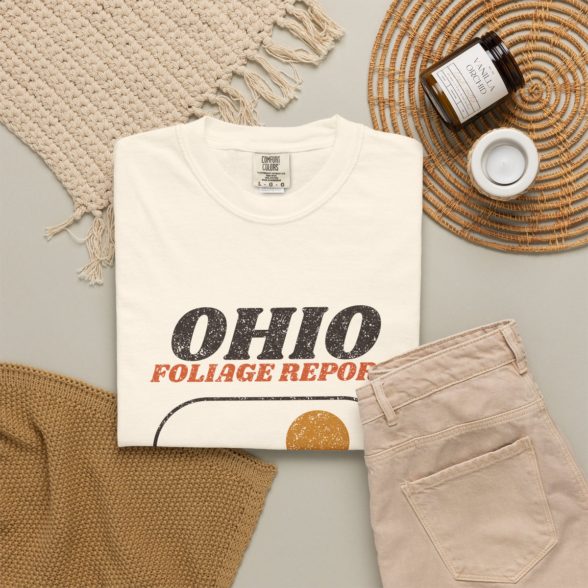 Ohio Foliage Report Retro Landscape T-Shirt