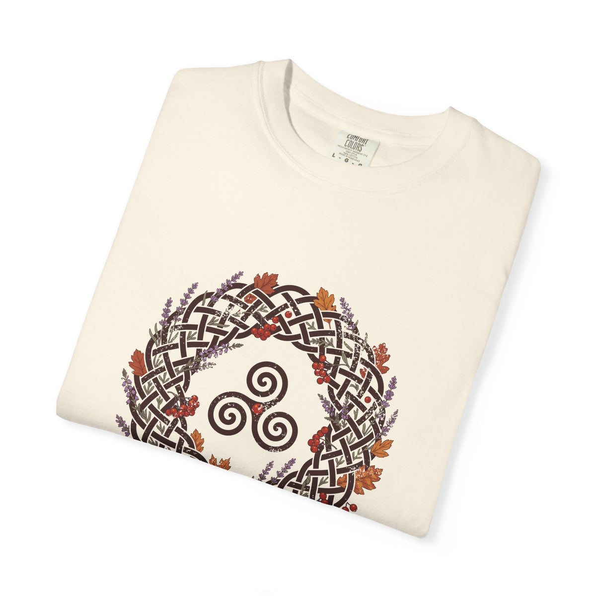Fómhar Celtic Triskele Autumn Wreath T-Shirt