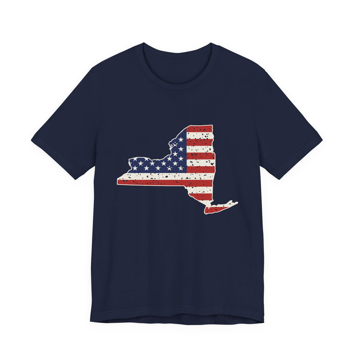 New York American Flag Map T-Shirt