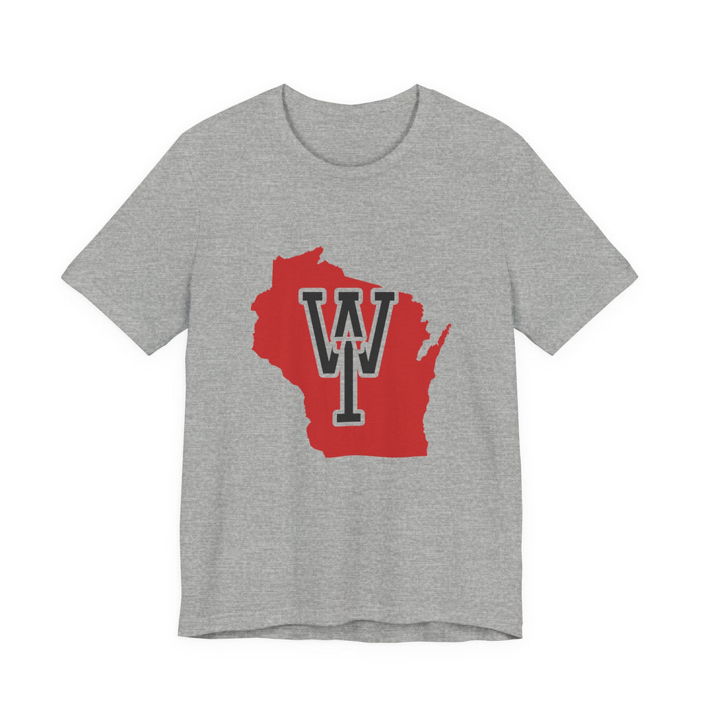 Wisconsin Varsity Monogram Map T-Shirt
