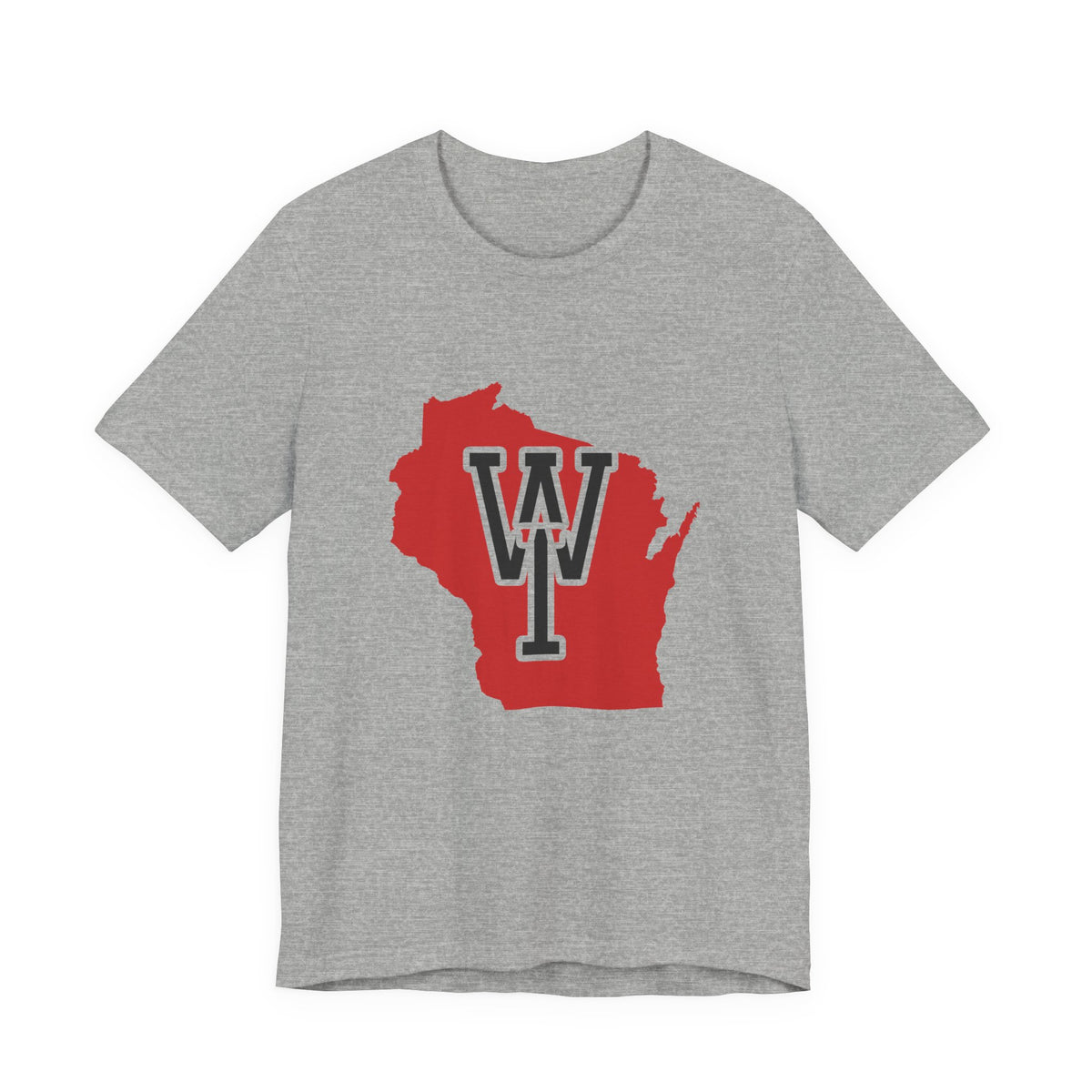 Wisconsin Varsity Monogram Map T-Shirt