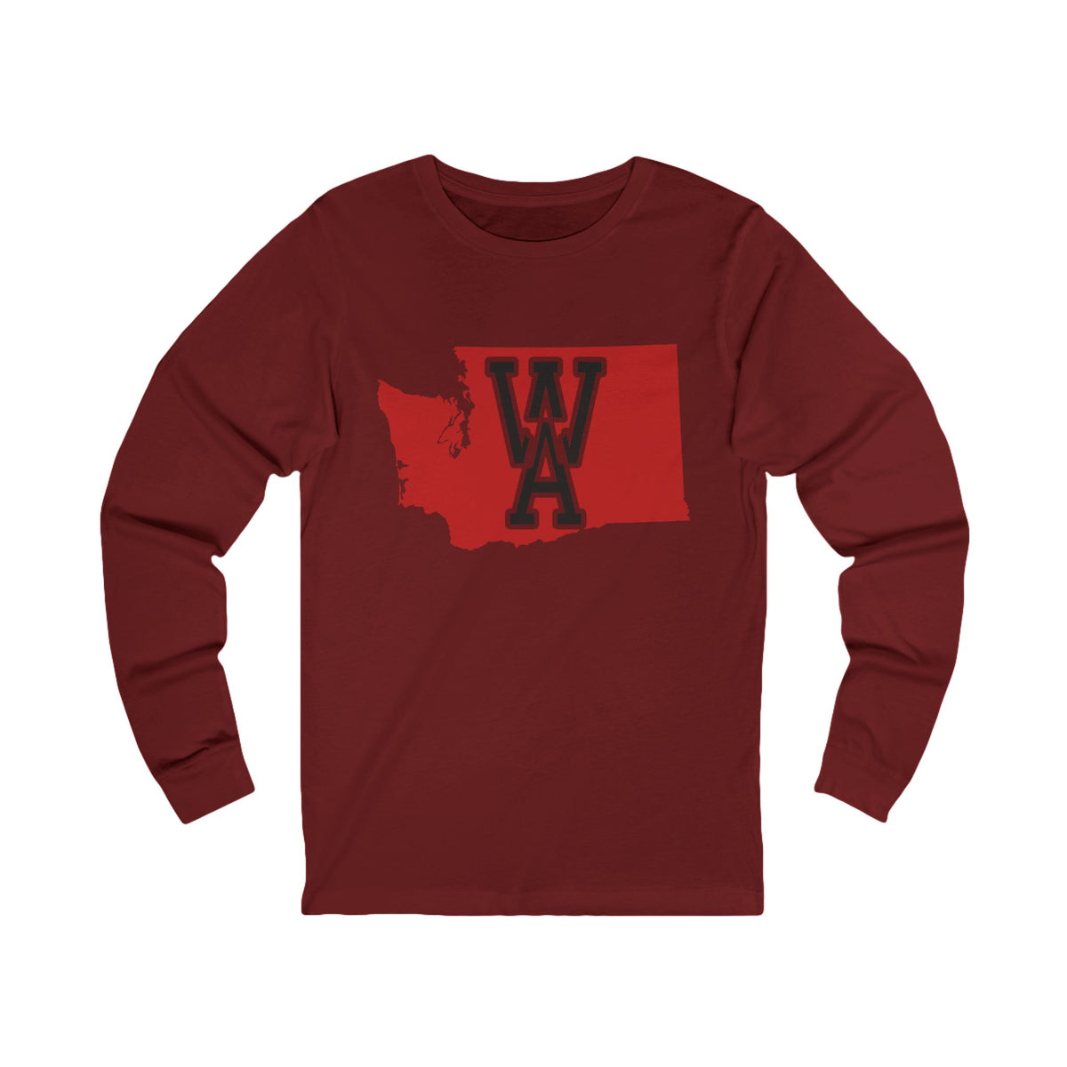 Washington Varsity Monogram Map Long Sleeve Tee