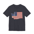 Washington American Flag Map T-Shirt