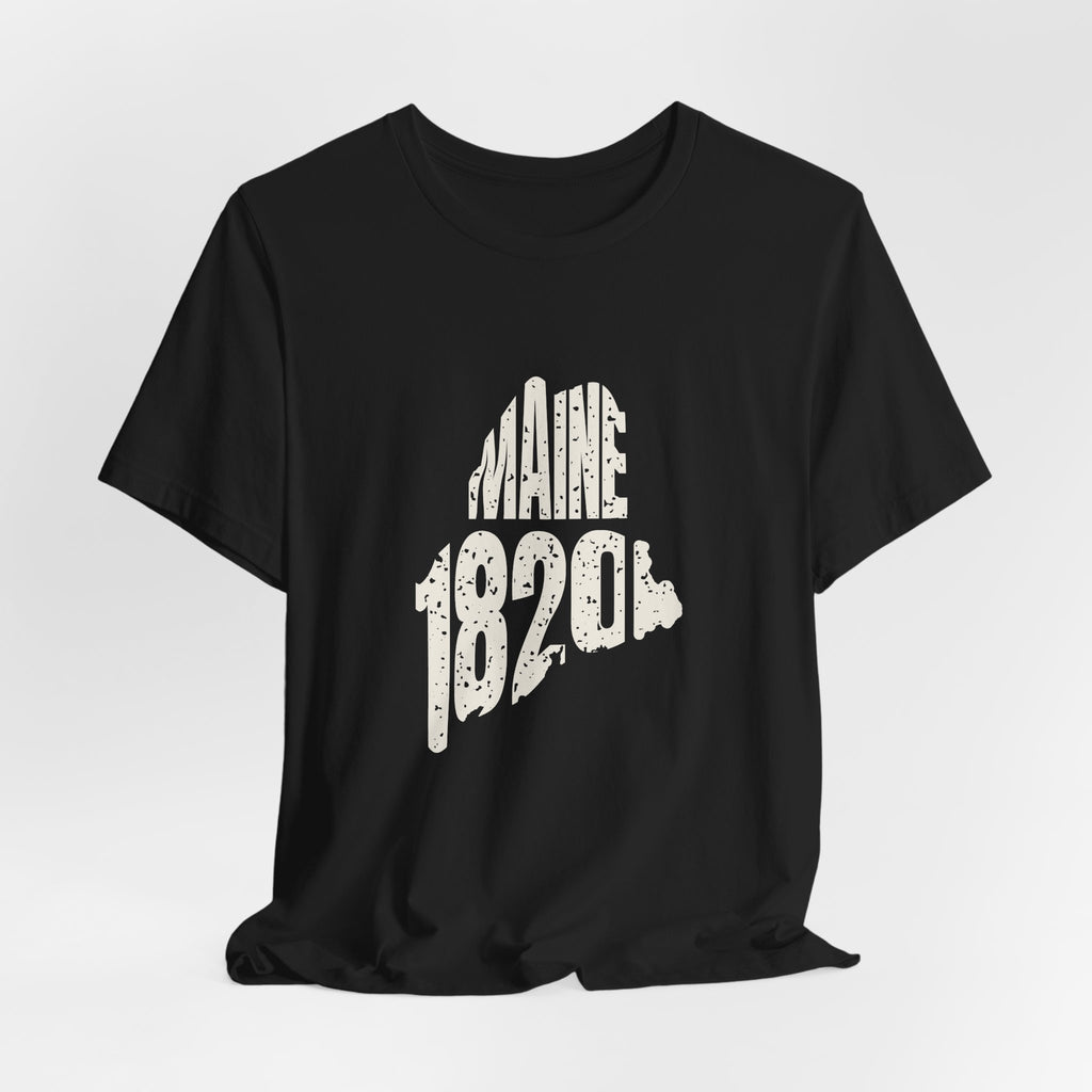 Maine Vintage Letters Map T-Shirt