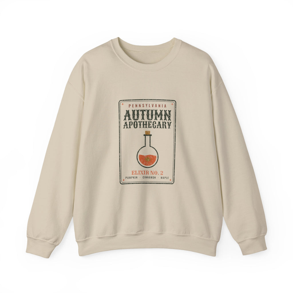 Pennsylvania Autumn Apothecary Label Crewneck Sweatshirt