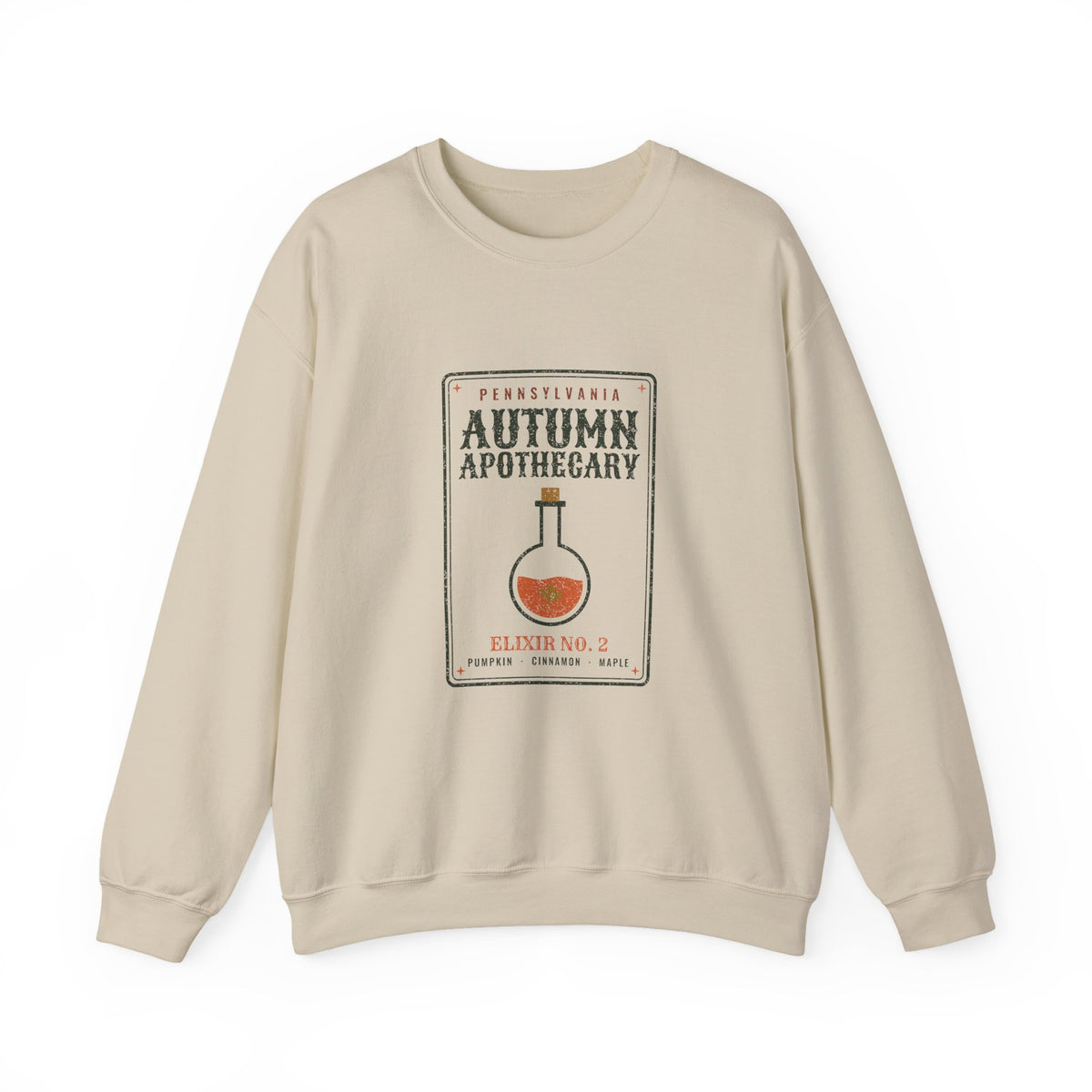 Pennsylvania Autumn Apothecary Label Crewneck Sweatshirt