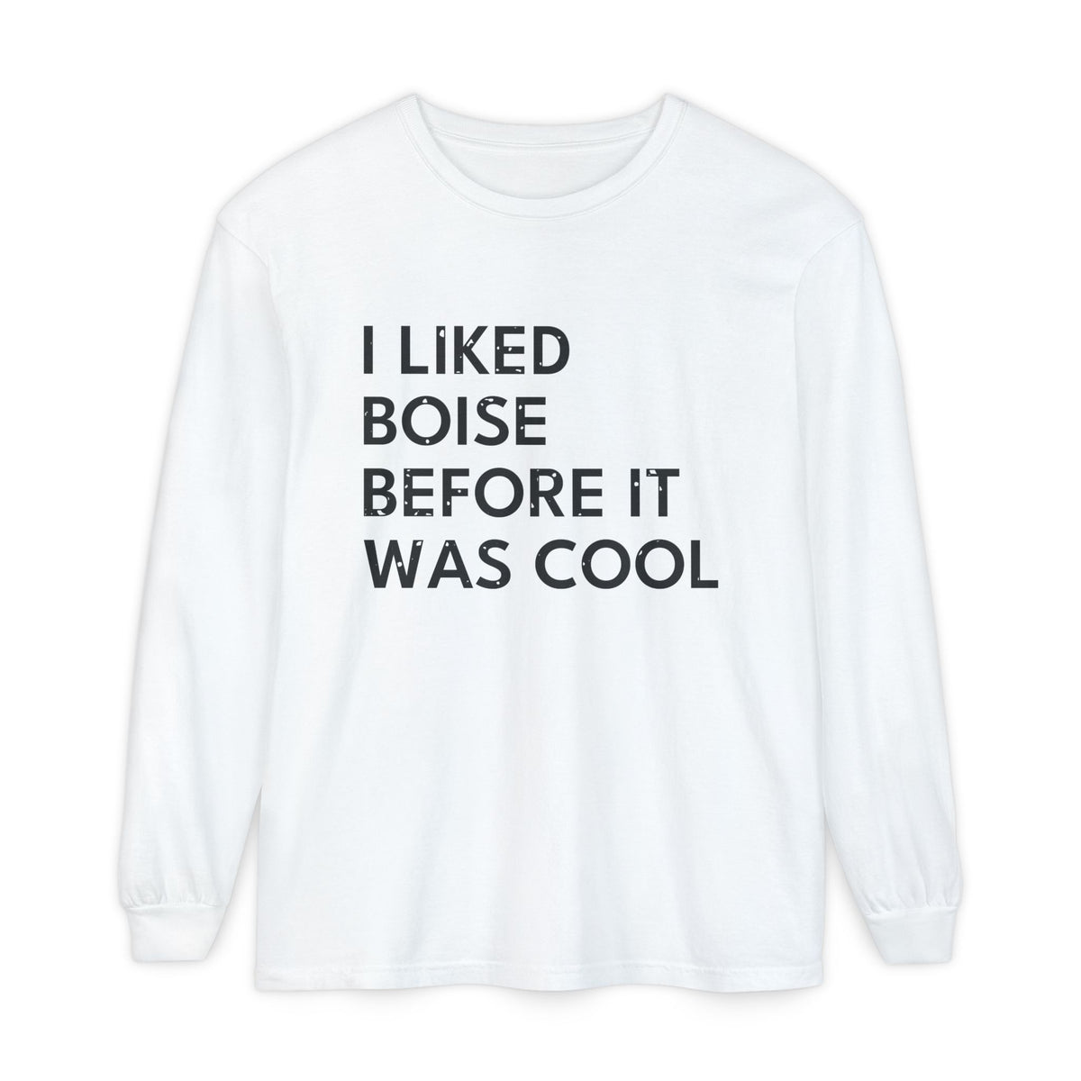 I Liked Boise Before It Was Cool Retro Hometown Long Sleeve Tee