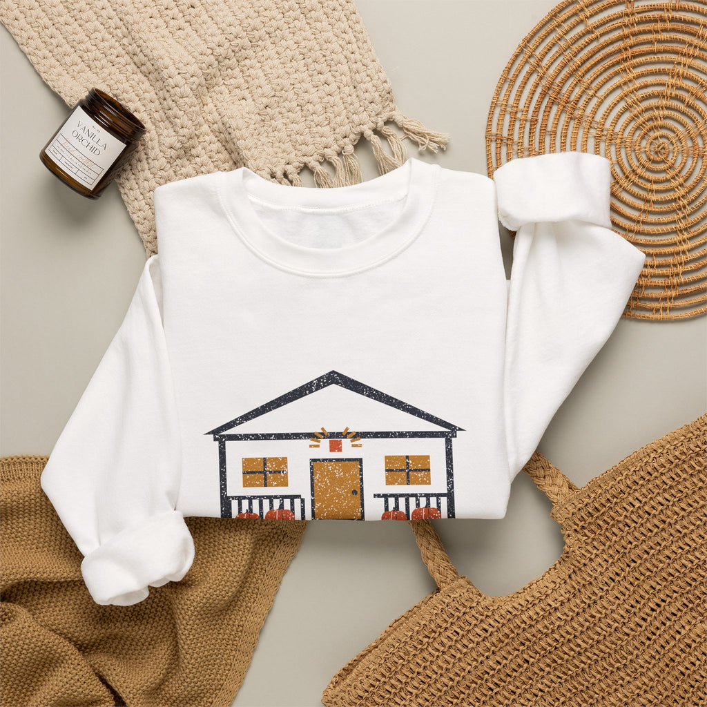 Porch Light On North Conway New Hampshire Trick or Treat Crewneck Sweatshirt