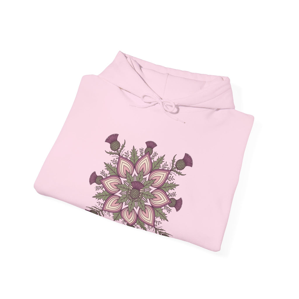 Scottish Thistle Mandala Botanical Hoodie