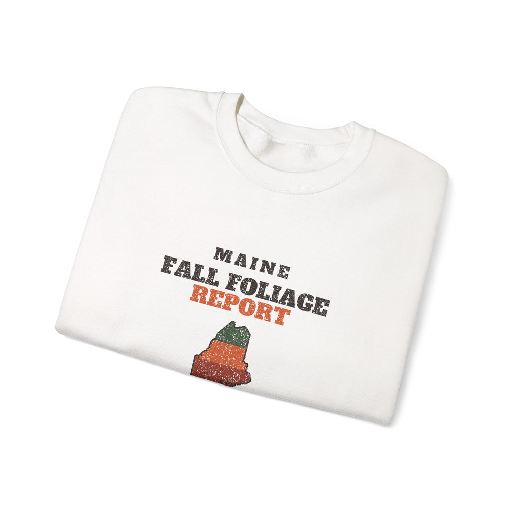 Maine Fall Foliage Report Map Crewneck Sweatshirt