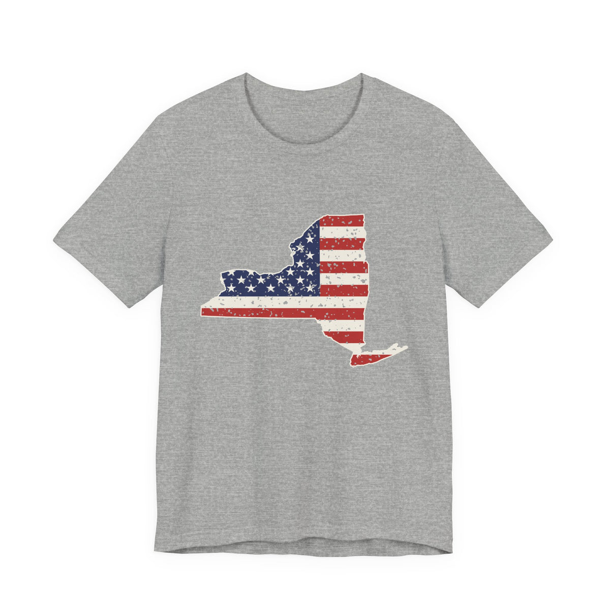New York American Flag Map T-Shirt