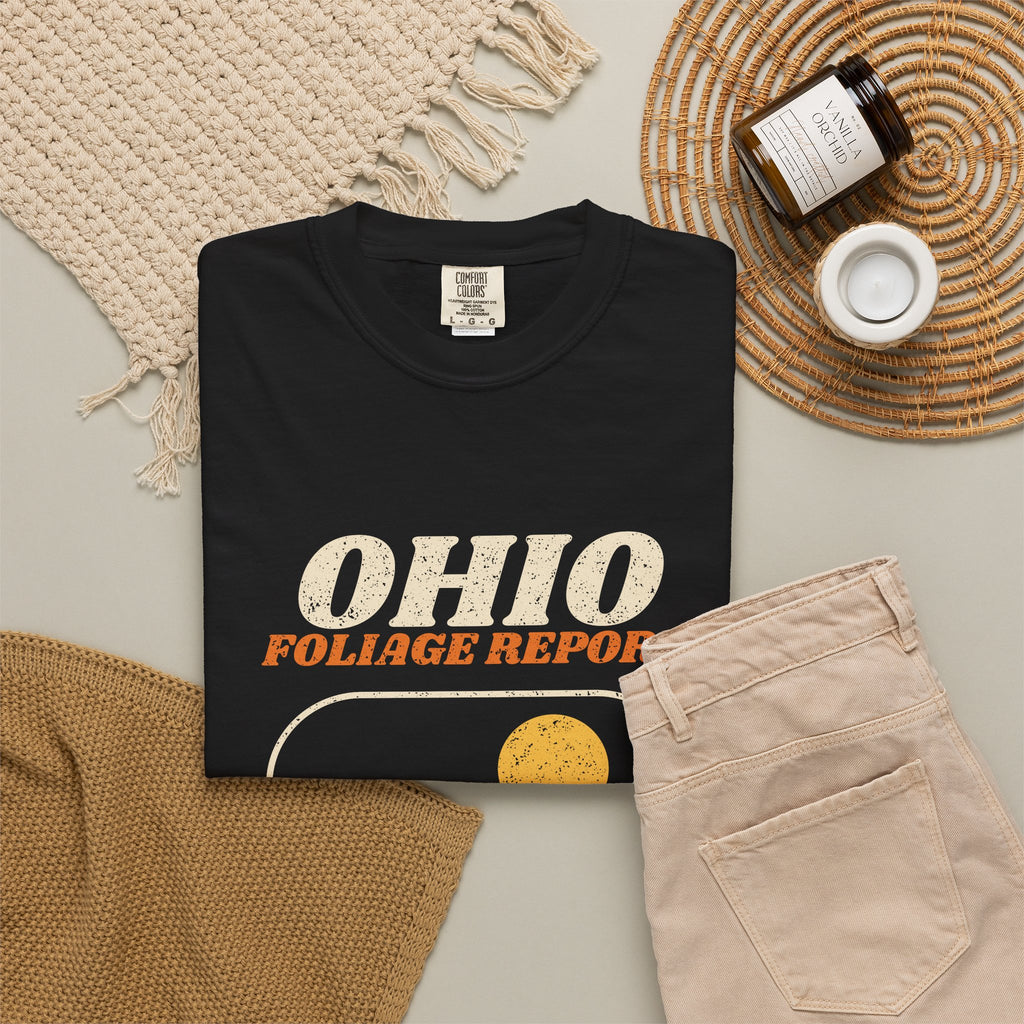 Ohio Foliage Report Retro Landscape T-Shirt