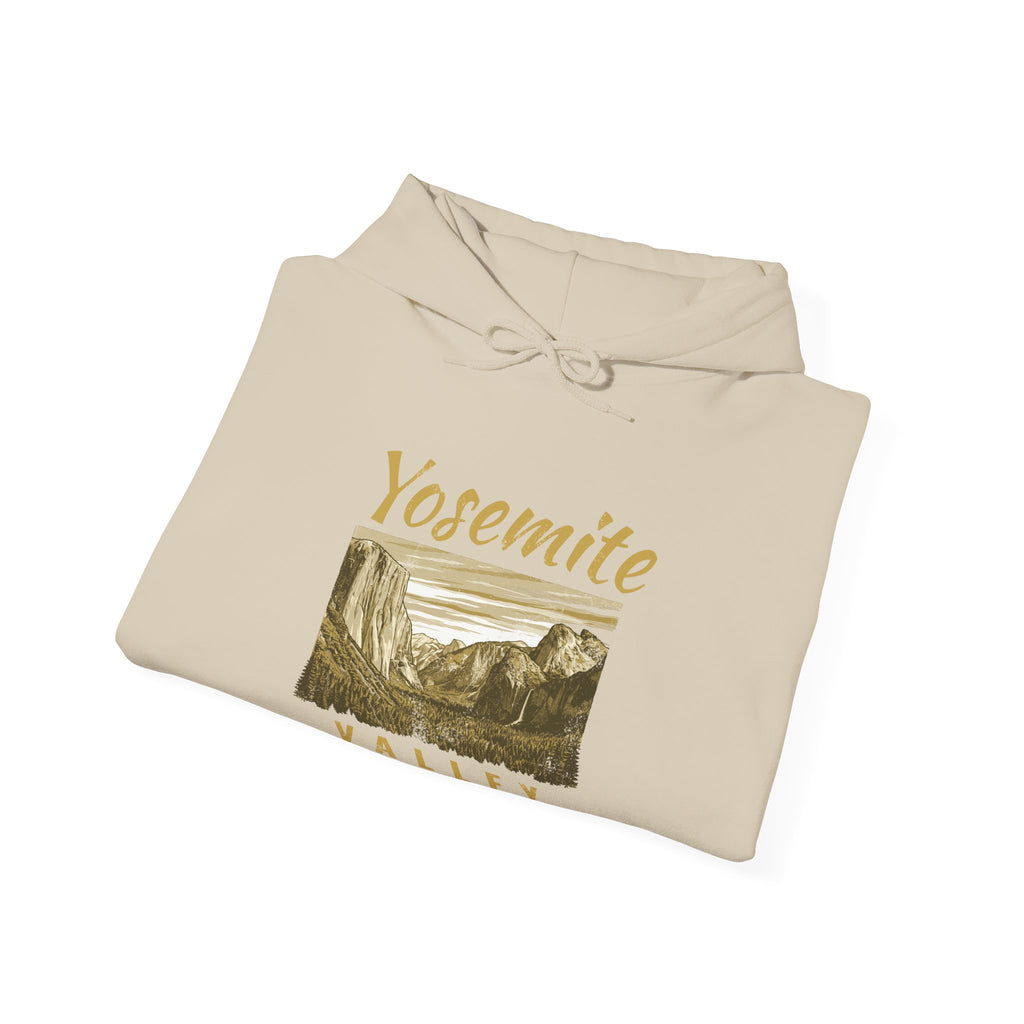 Yosemite Valley Est 1890 Granite Cliffs Engraving Hoodie