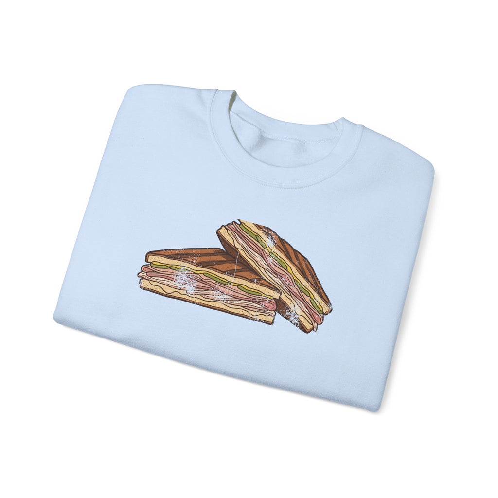 Tampa Cuban Sandwich Retro Food Illustration Crewneck Sweatshirt