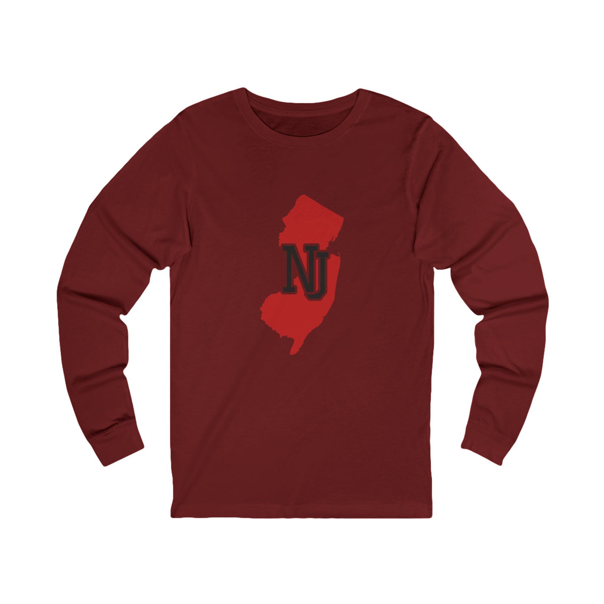 New Jersey Varsity Monogram Map Long Sleeve Tee