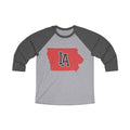 Iowa Varsity Monogram Map Raglan 3/4 Sleeve Tee