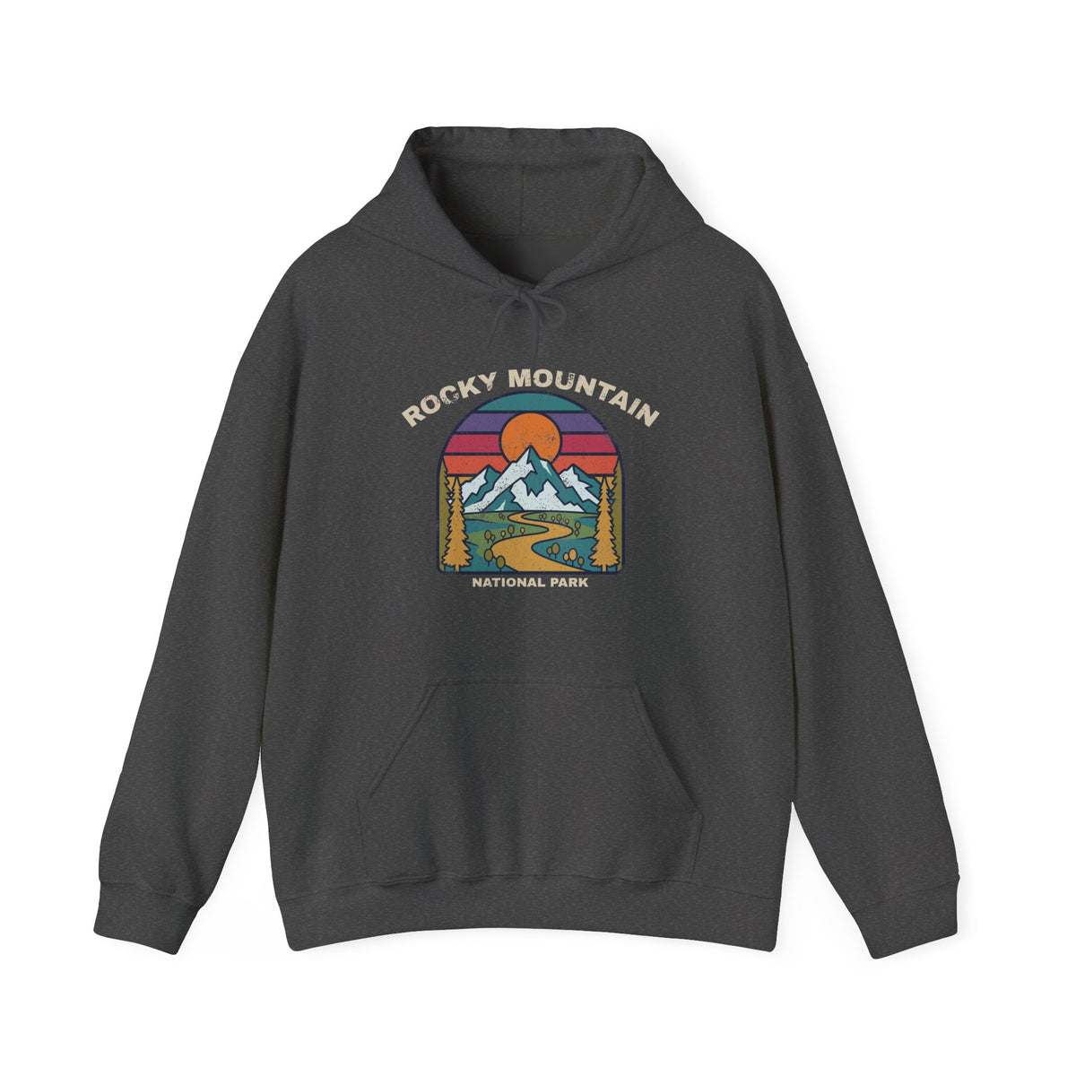 Rocky Mountain National Park Retro Sunset Hoodie